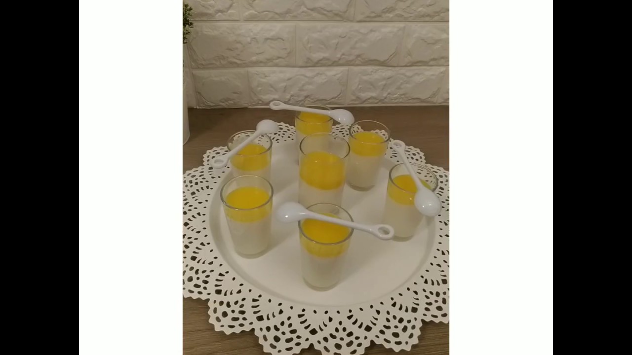مهلبية الليمون 🍊منعشة mhalabiya Orange dessert facile