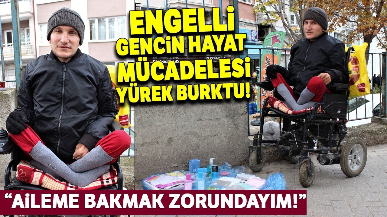 Sabahtan Akşama Kadar Engeline Rağmen Soğukta Çalışıyor