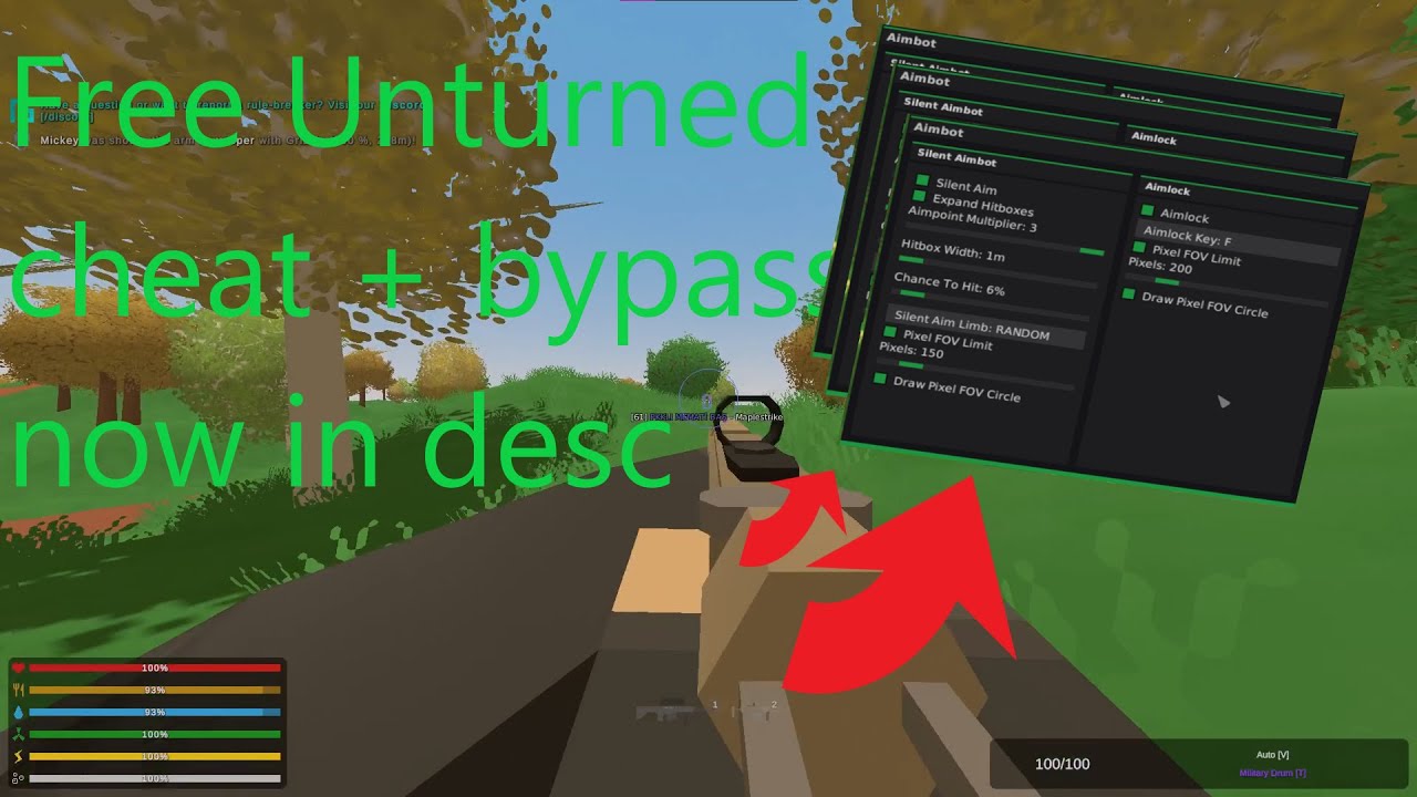 Unturned free cheat using EGGUWARE | Bypass in description