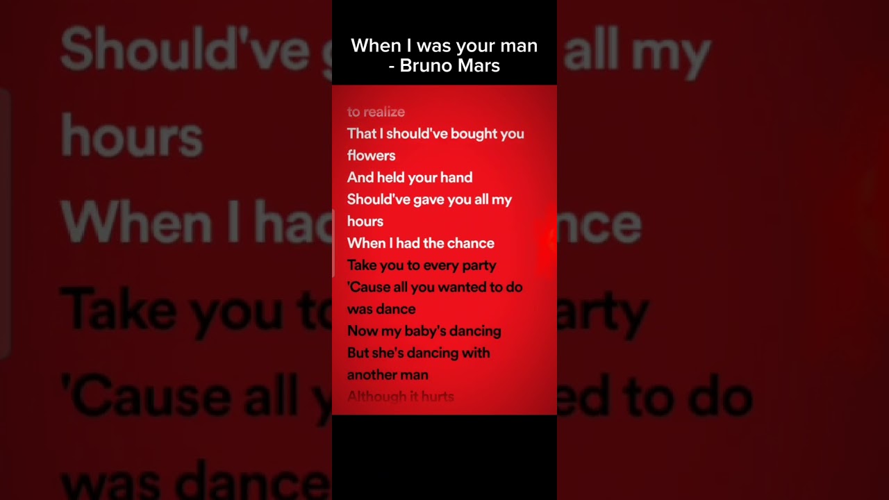 when i was your man- Bruno Mars #fyp #fypシ #fypシ゚viral