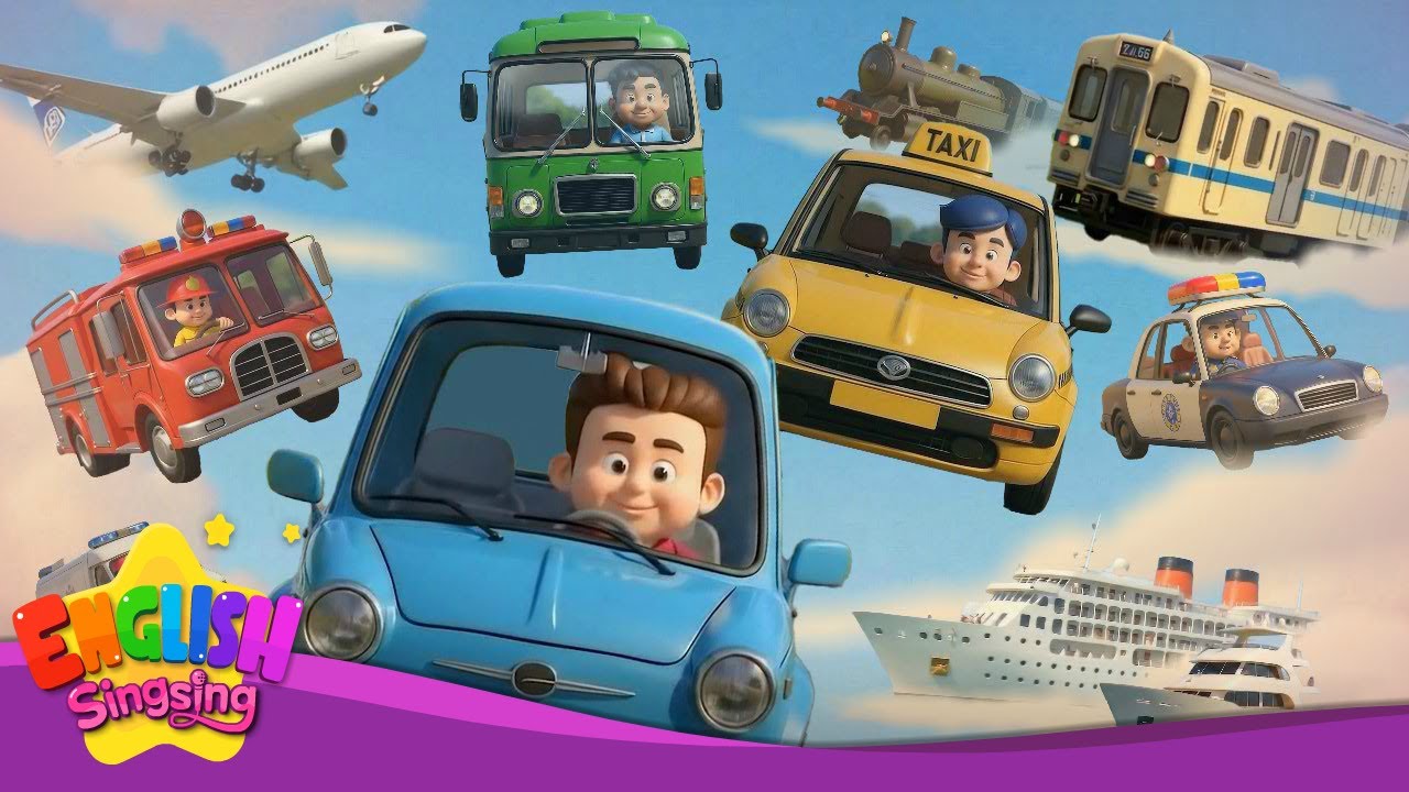 Transportation Song - [Renewal] - Educational Children Song - AI Animation for Kids