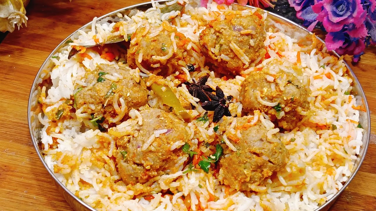 Masala kofta biryani recipe..keema kofta biryani recipe..#cook #food #biryani#recipe ..