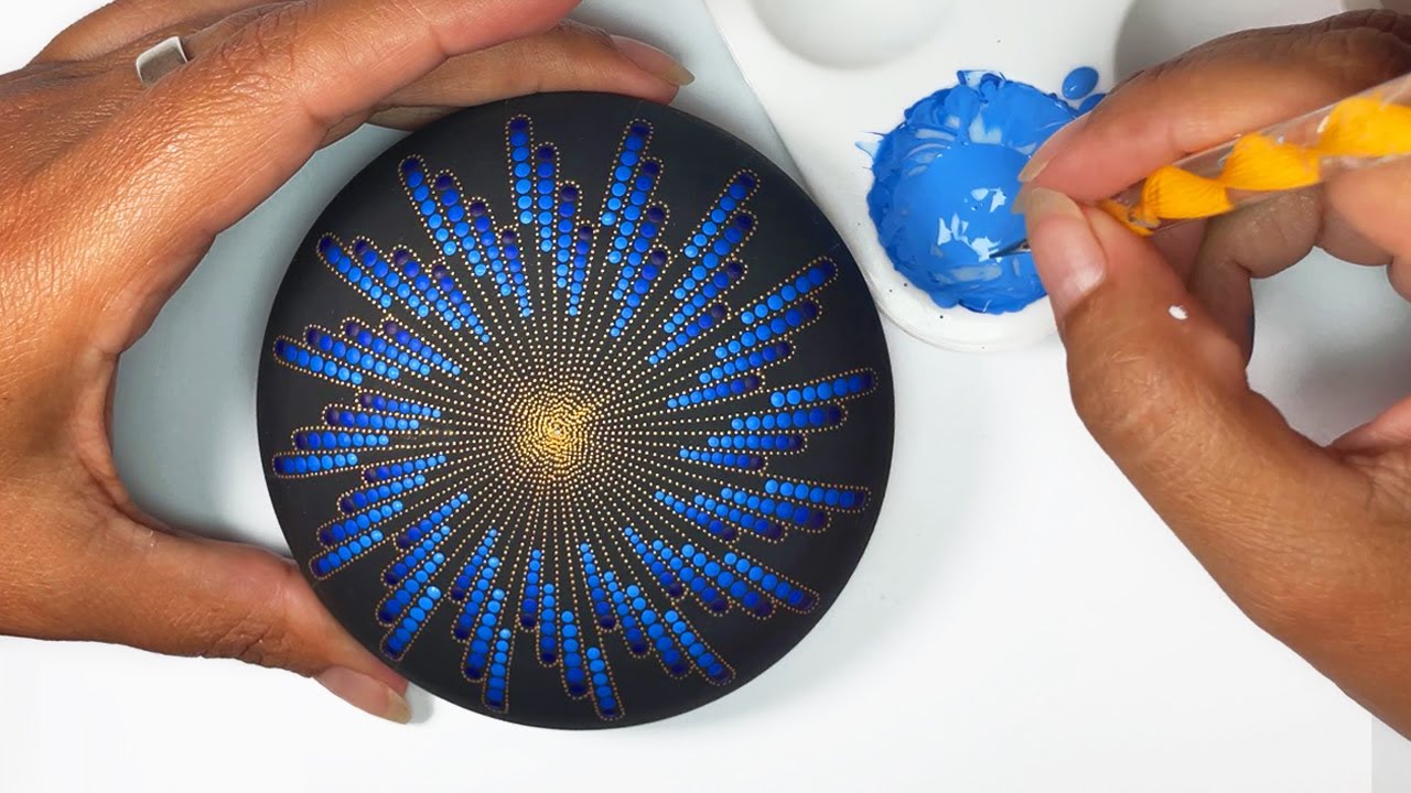 Mandala Art Dot Painting Rocks Painted Stones | How to Paint Mandala for Beginners Tutorial #mandala