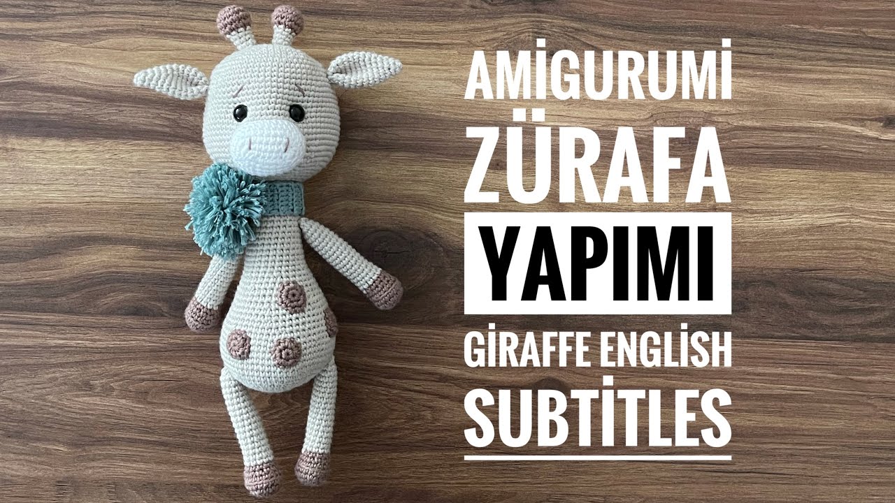 Amigurumi Zürafa yapımı 1/3 (kafa, head) Amigurumi Giraffe Eng Subtitles