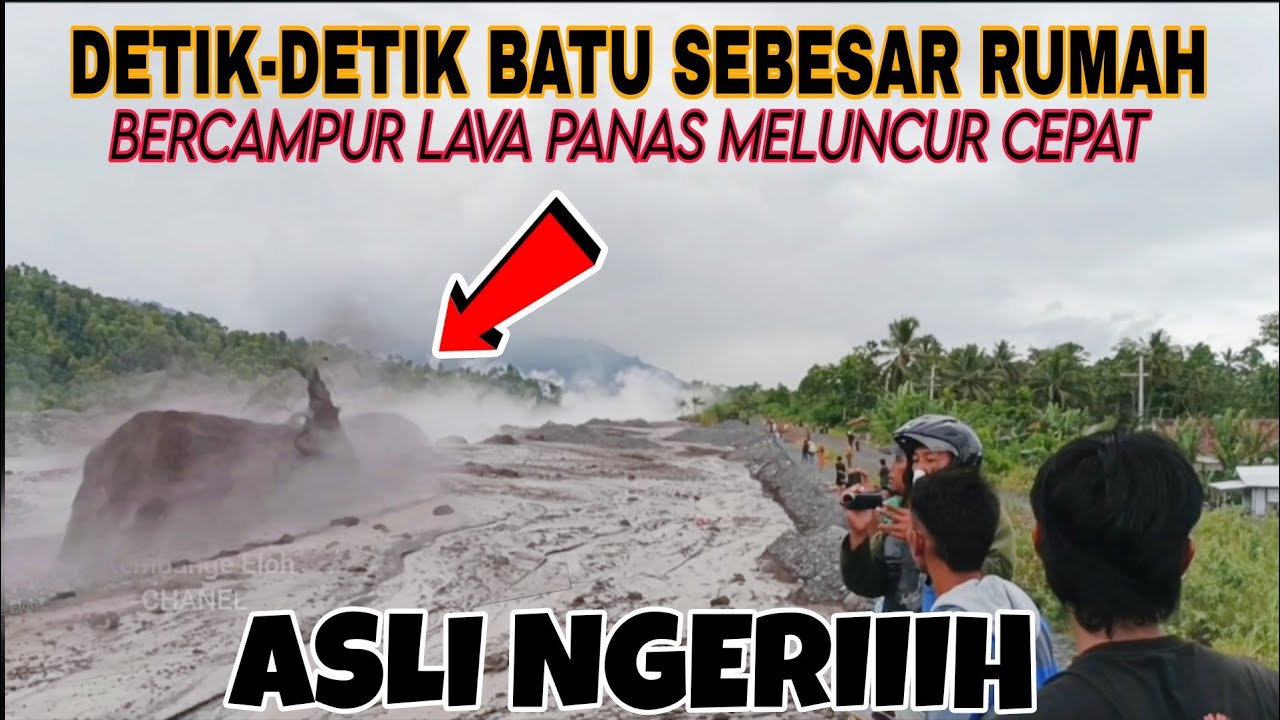 ASLII NGERIIH‼️BATU SEBESAR RUMAH MELUNCUR SEPERTI JET BERCAMPUR LAVA PANAS SEMERU😨😨