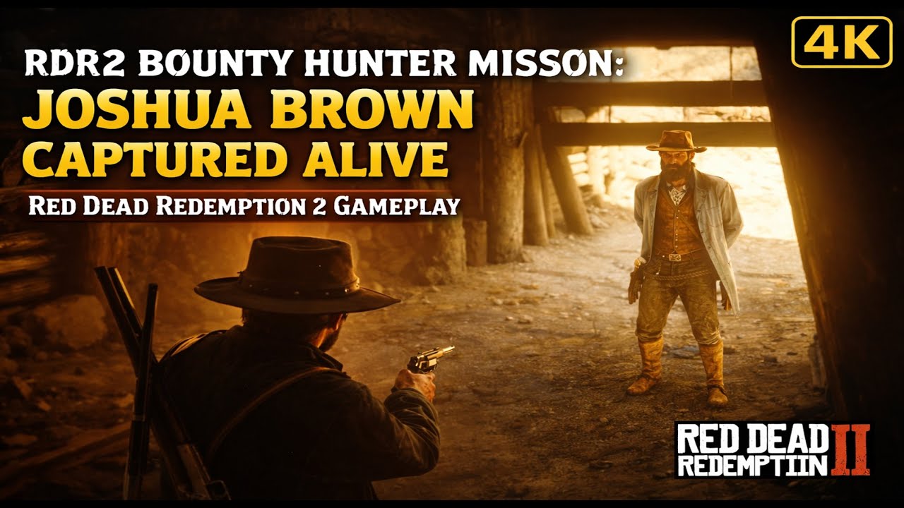 RDR2 Bounty Hunter Mission: Joshua Brown Captured Alive | Red Dead Redemption 2 Gameplay 