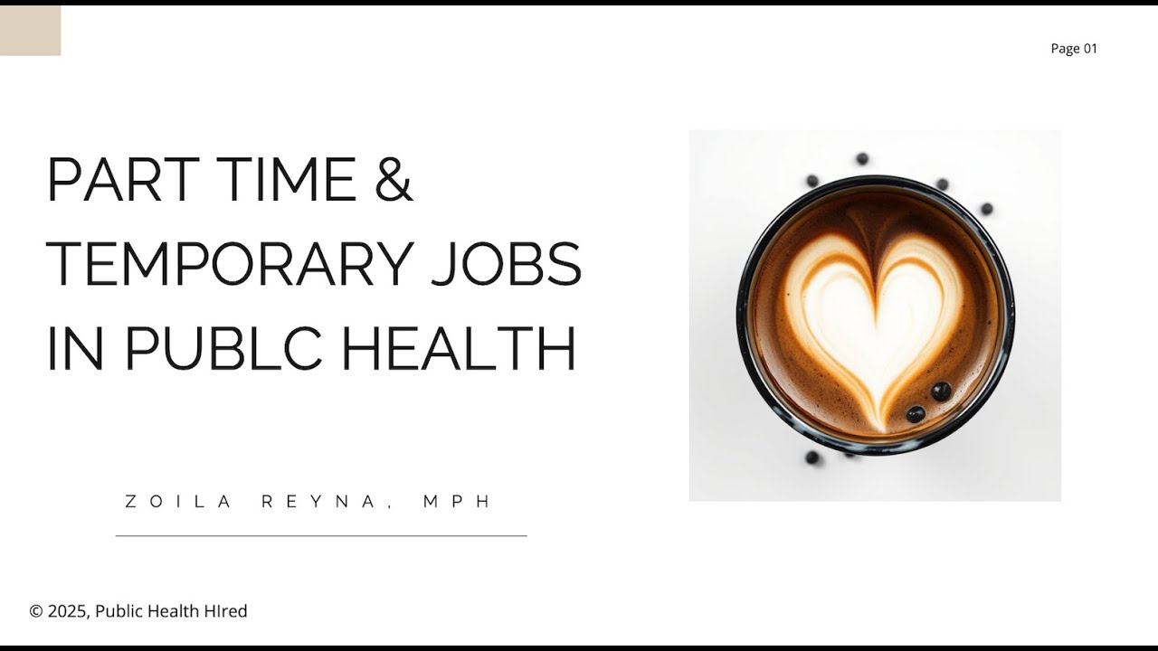 Part Time Jobs in Public Health, Temporary Jobs, Contract Based