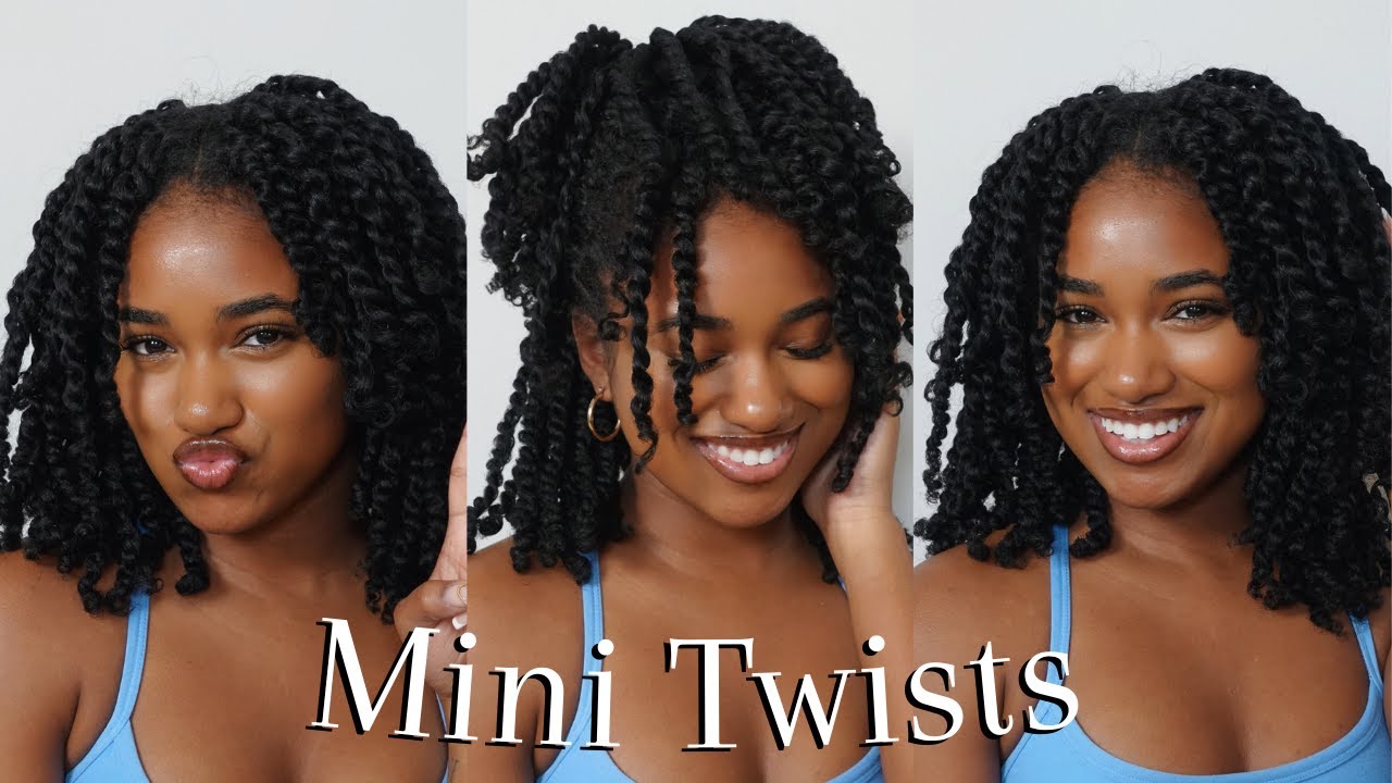 MINI TWISTS on Natural Hair | No heat!! Protective Hairstyle