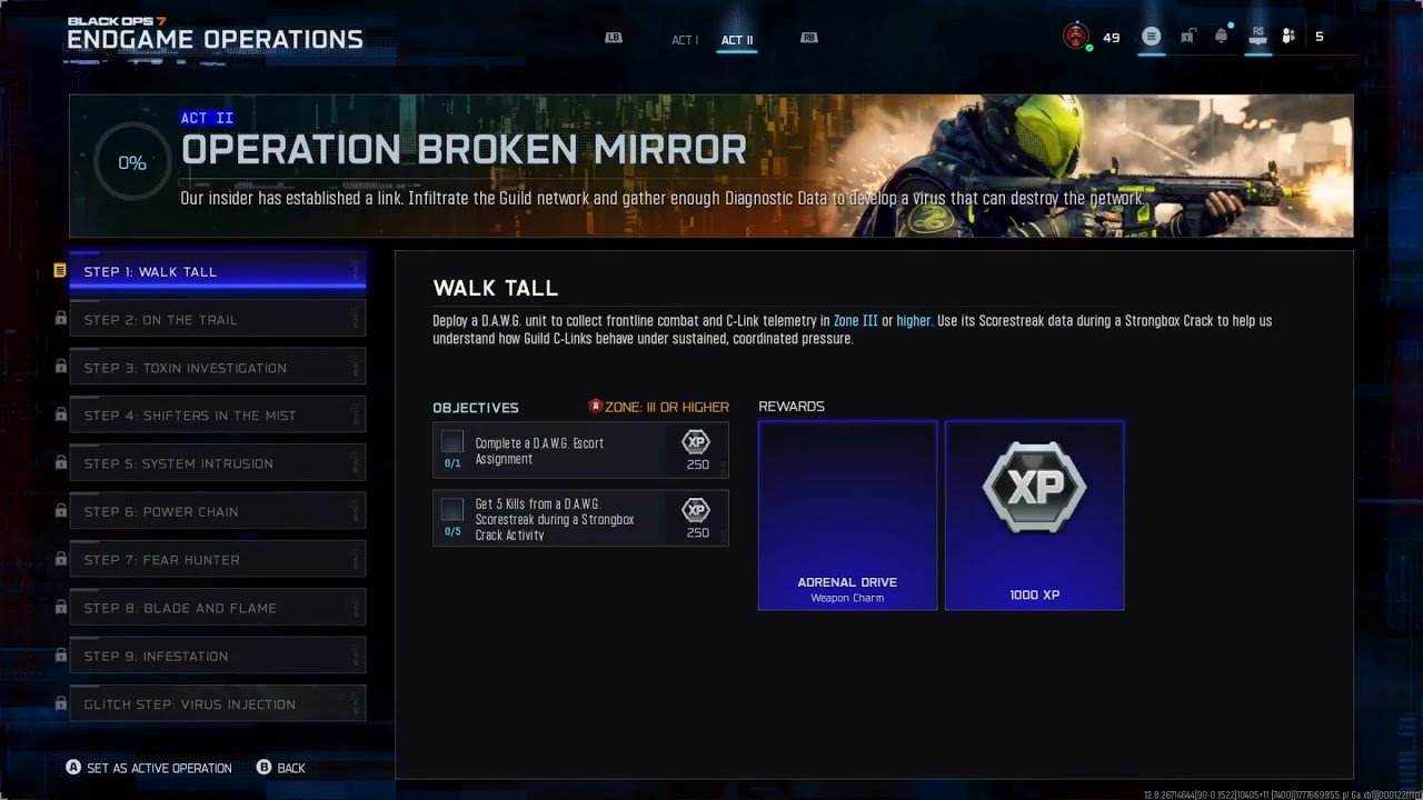 Black Ops 7 Warzone Endgame - Operation Broken Mirror Step 1 Walk Tall