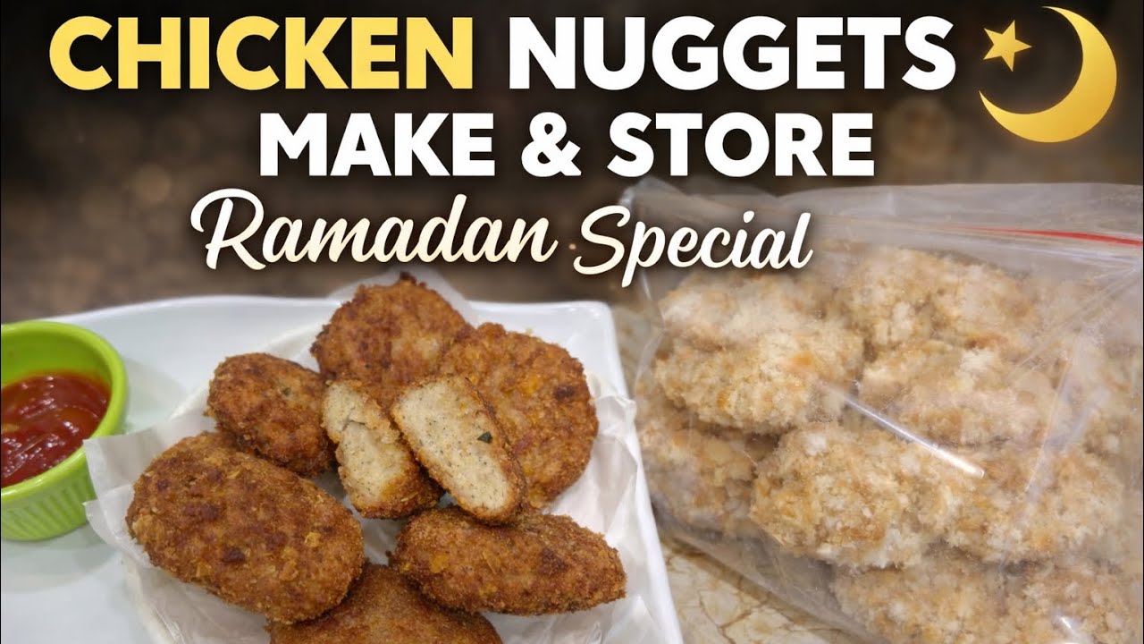 Chicken nuggets recipe/ make & store recipe #ramadanseries #ramadanspecial #fypシ゚viral 