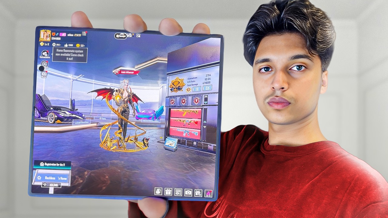 Playing PUBG on Samsung Z Fold 7