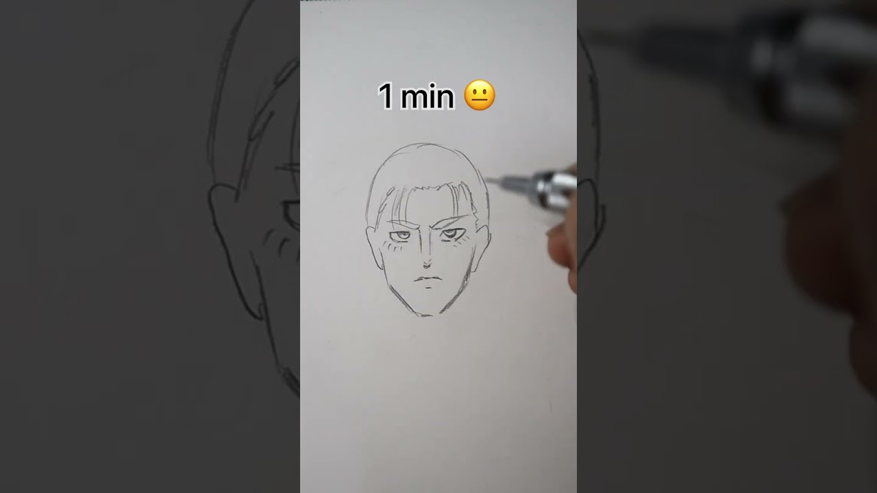 How to Draw Eren in 10sec, 10mins, 10hrs #shorts