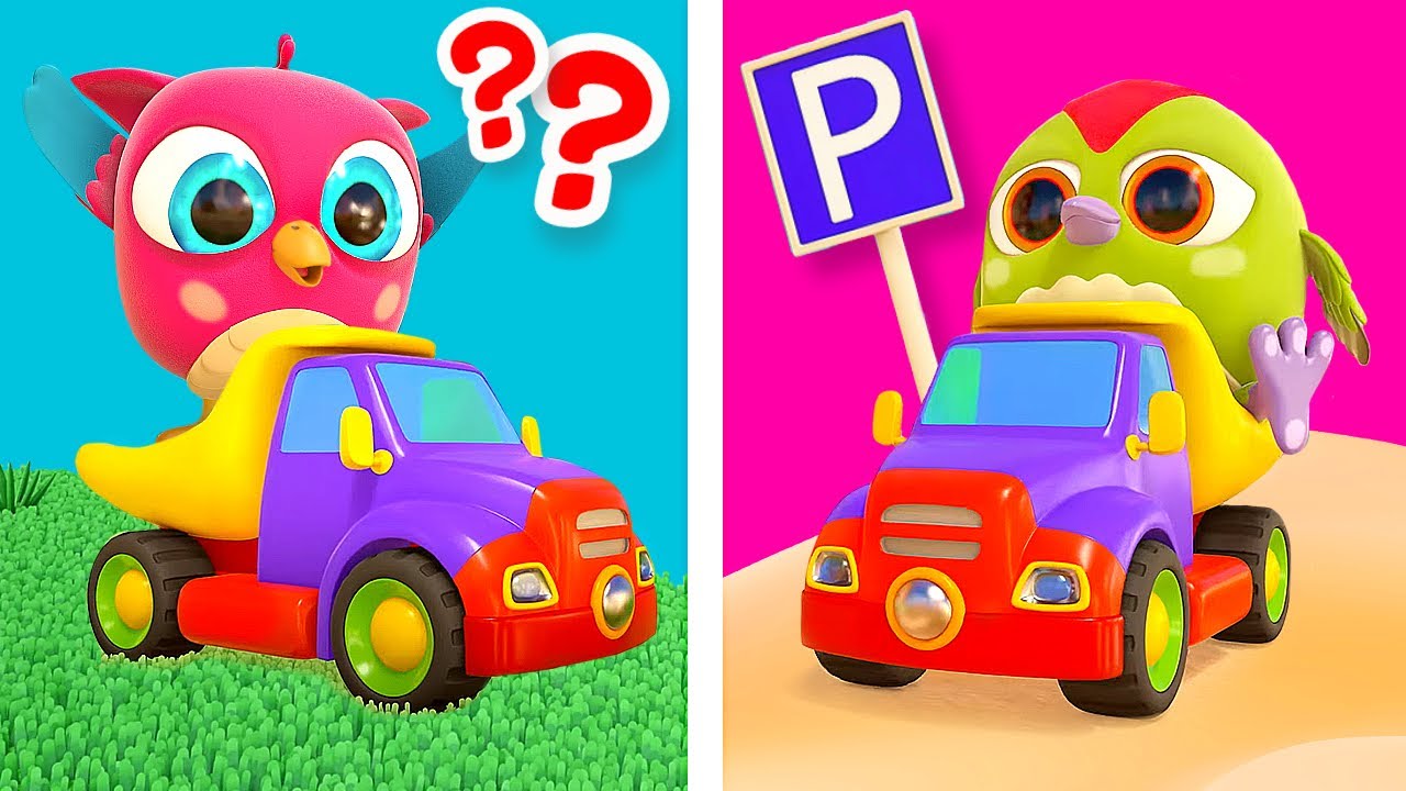 Baby cartoons for kids & Hop Hop the owl full episodes. Street vehicles. Cars and trucks.