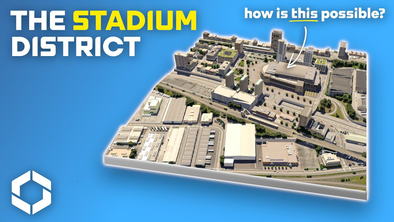 Creating An Amazing Stadium District for this NEW Multi-Purpose Arena in Cites Skylines 2