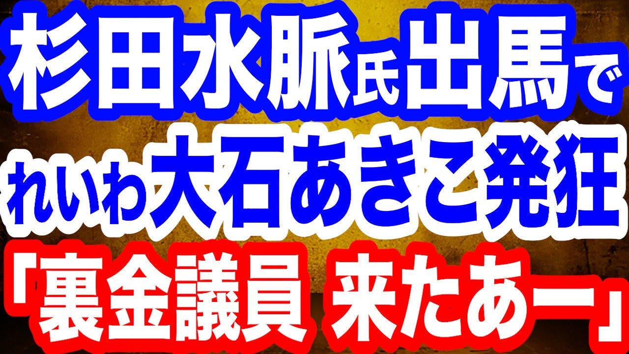 杉田水脈氏出馬でれいわ大石あきこ発狂「裏金議員、来たああーーーー」／自民が衆院選公約 高市カラー前面に！食品消費税ゼロは「検討加速」