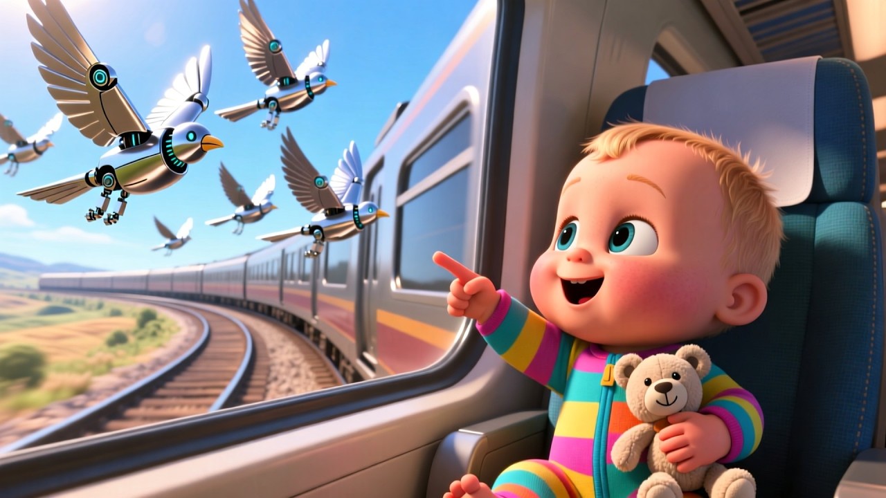 Baby on the Train Ride 🚆 | Fun Travel Song for Kids | Nursery Rhyme Sing Along