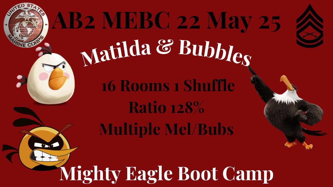 Angry Birds 2 AB2 Mighty Eagle Boot Camp MEBC with Both Extras-22 May 2025. 128% #ab2