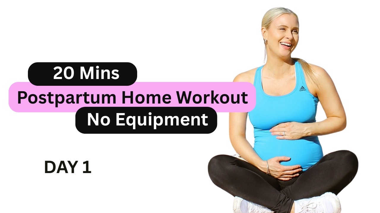 Post Baby Workout #1 | 20-Minute Low Impact Home Session (No Equipment Needed)
