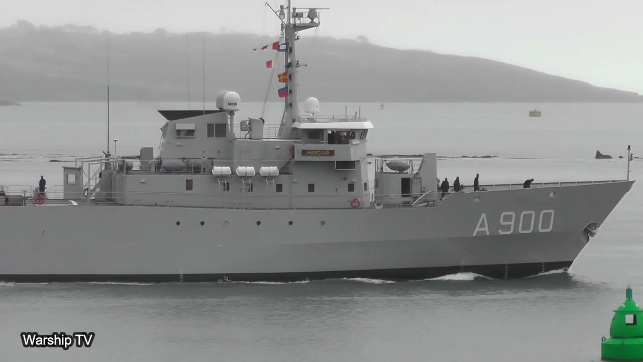 ROYAL NETHERLANDS NAVY HNLMS MERCUUR A900 ENTERS DEVONPORT NAVAL BASE AT DEVILS POINT 10-2-23