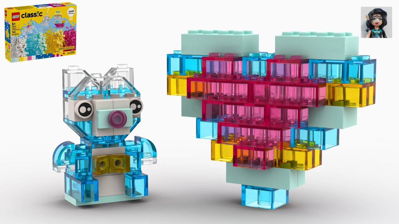 TEDDY BEAR and HEART Lego classic 11040 ideas How to build