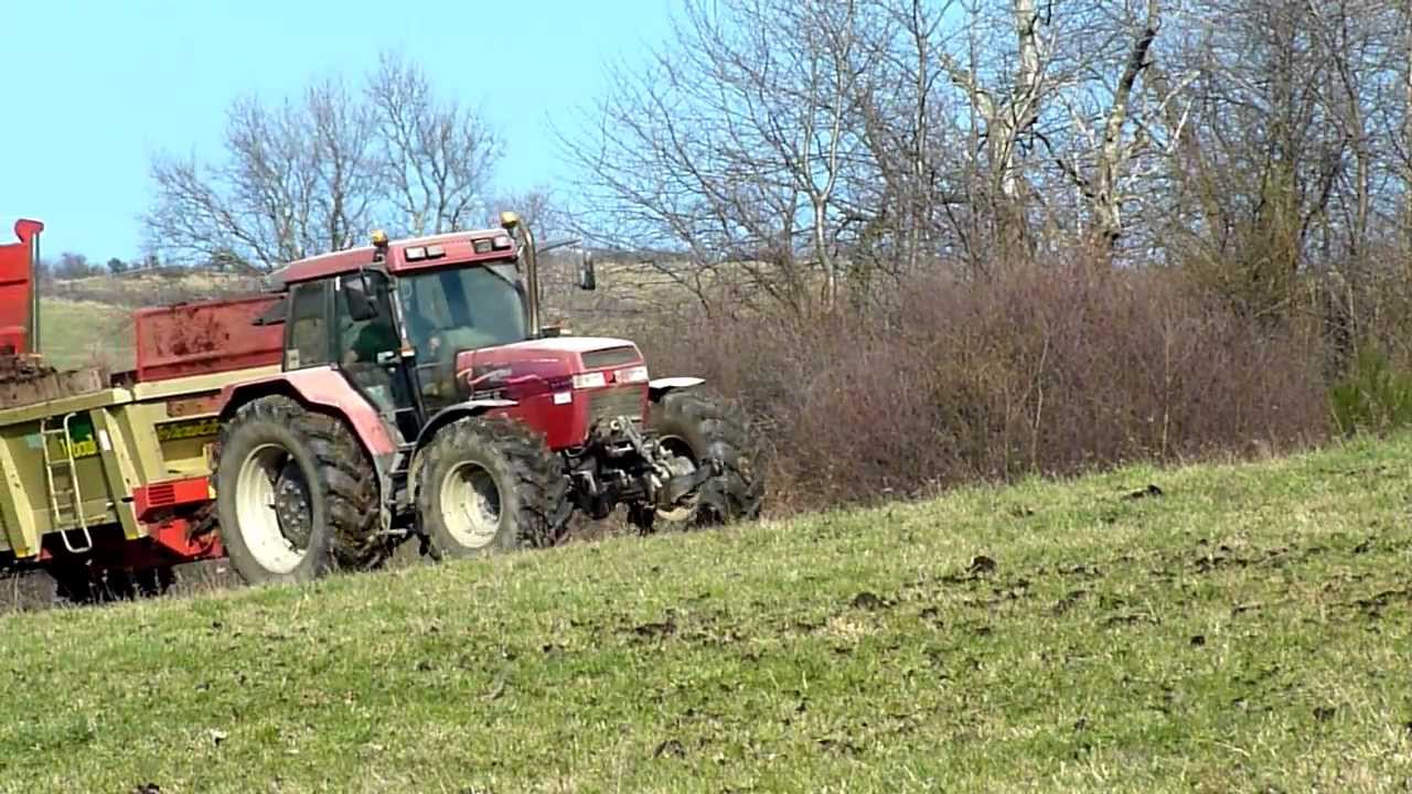 Epandage de fumier avec Maxxum 5140 et Leboulch