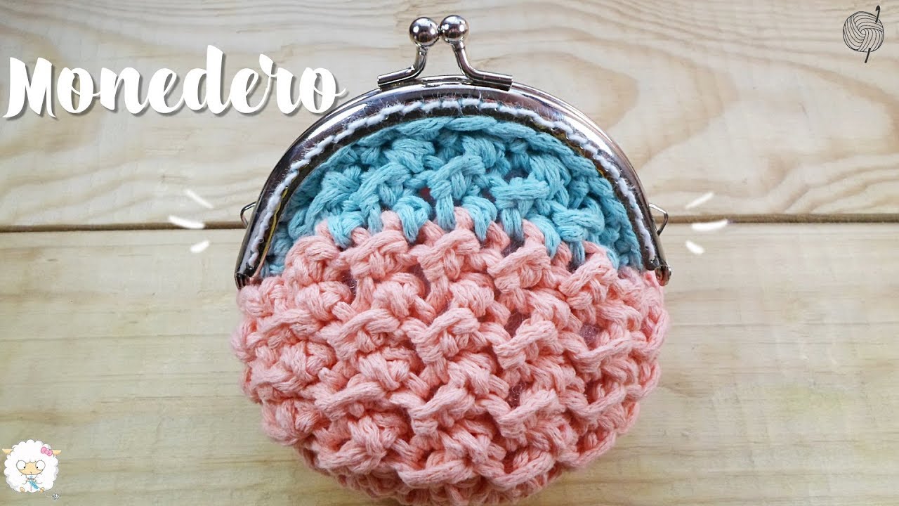 Monedero con boquilla redonda a crochet
