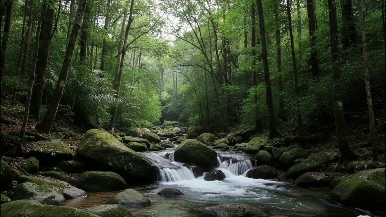 10 Hours Forest River Sounds 🌲 | Night Anxiety Relief & Long Deep Sleep Ambience