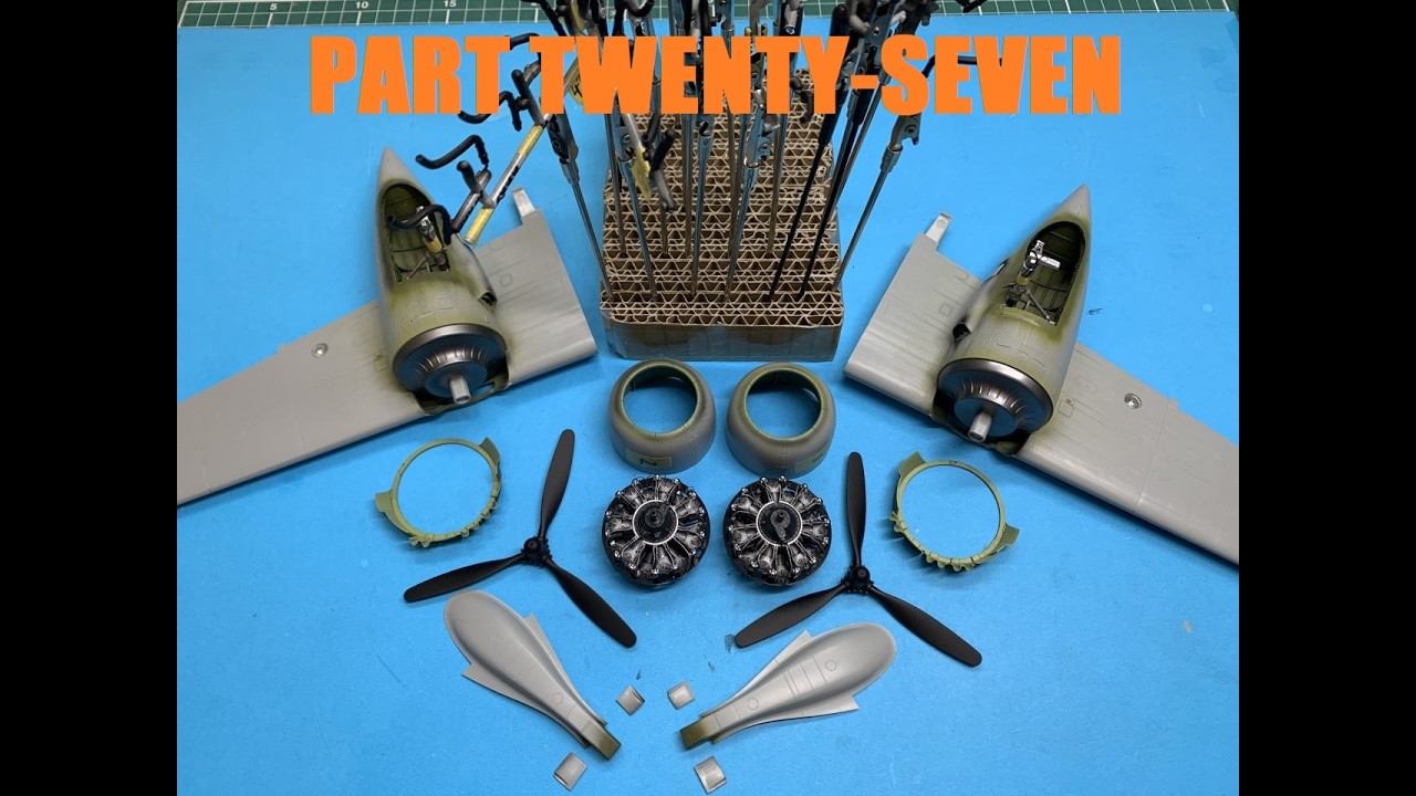 Сборка модели HKM 1/32 A-20G Havoc. Деталь двадцать седьмая.