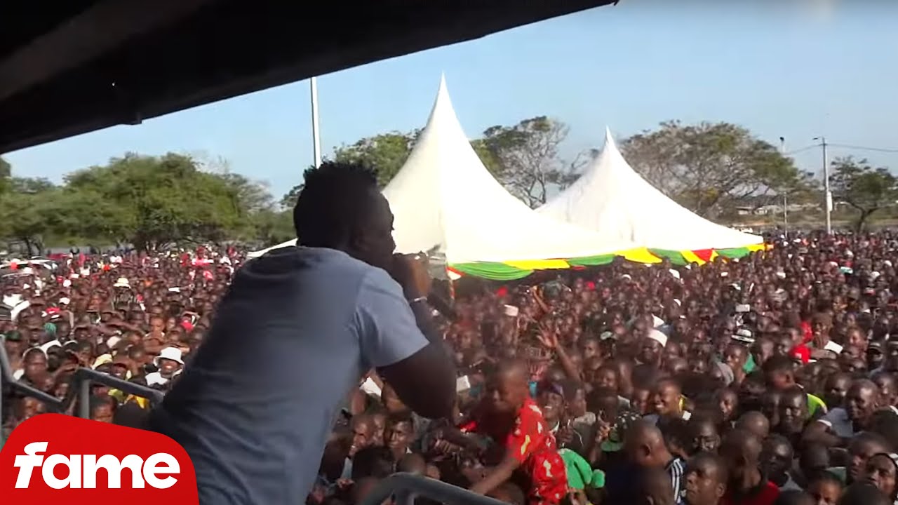 Susumila Performing MAPEPE at MamaNgina Drive During 'Its Big' /Pambazuka Lottery Launch