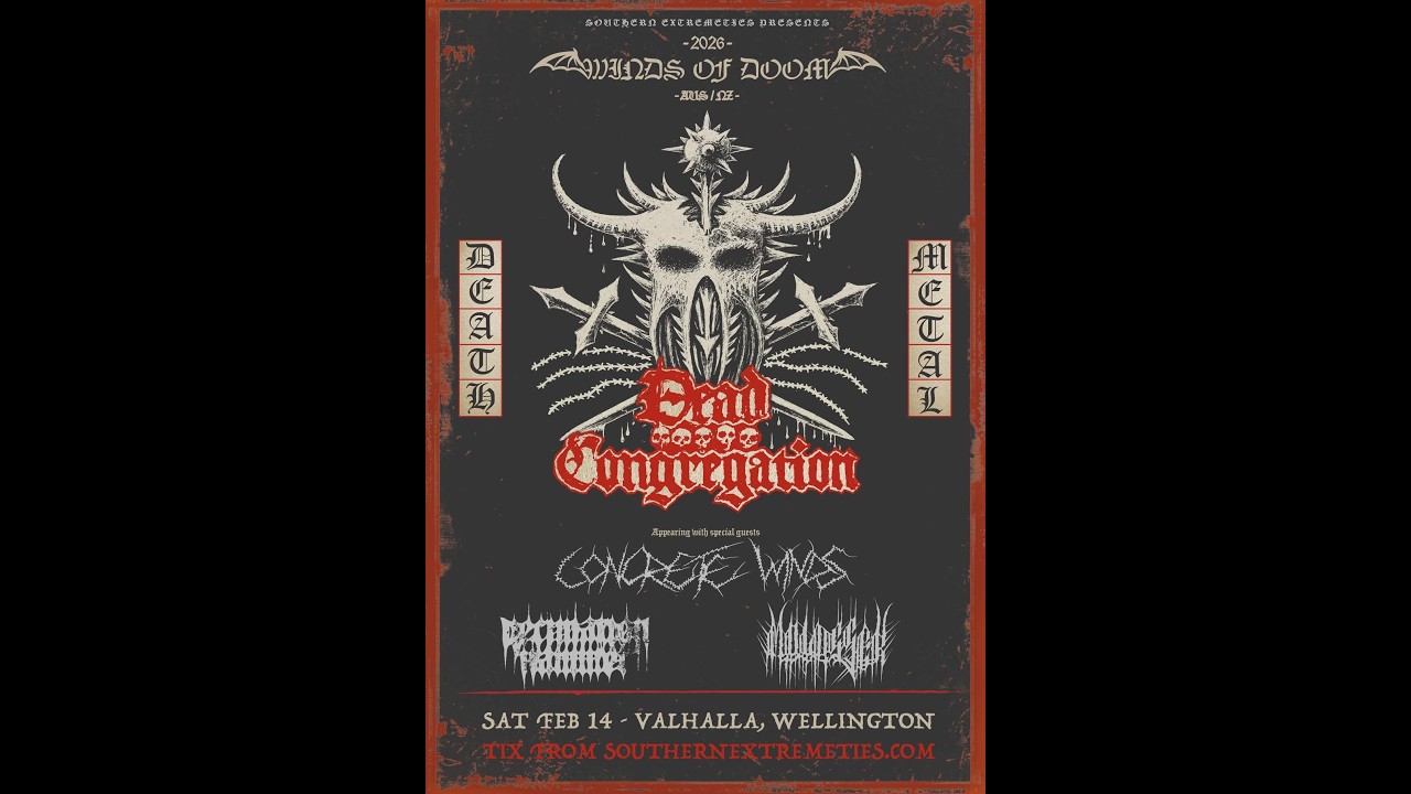 20 Second Summary: Dead Congregation - Concrete Winds -Decimation Hammer -Molosser (Wellington 2026)
