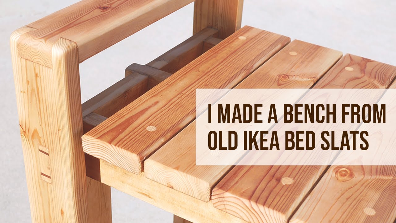 I Made a Bench from Old Ikea Bed Slats without Nails/Screws | Repurposing DIY
