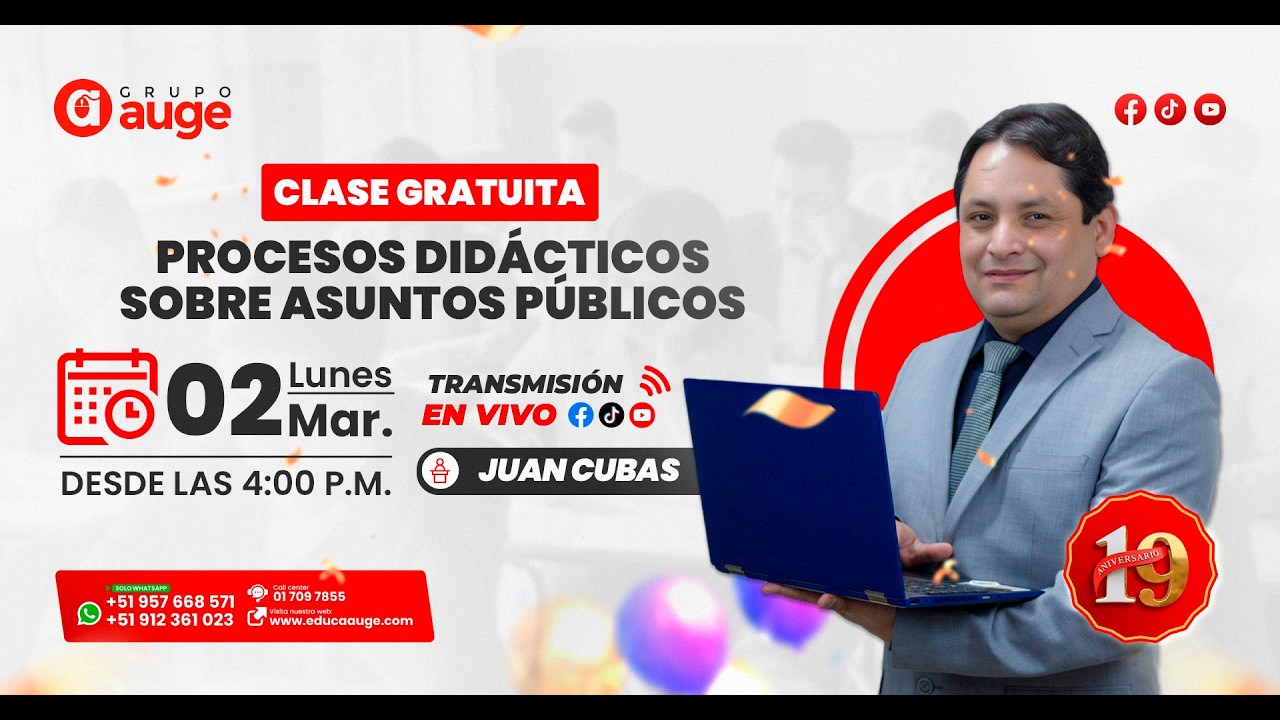 EN VIVO:  Procesos Didácticos sobre Asuntos Públicos