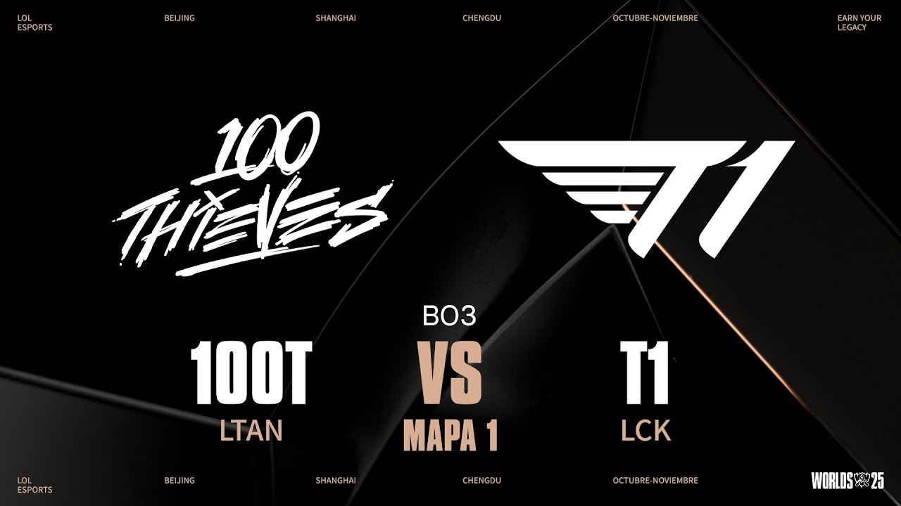 100T VS T1 - GAME 1 - SUIZO - D&Iacute;A 8 - WORLDS - 2025 - LEAGUE OF LEGENDS