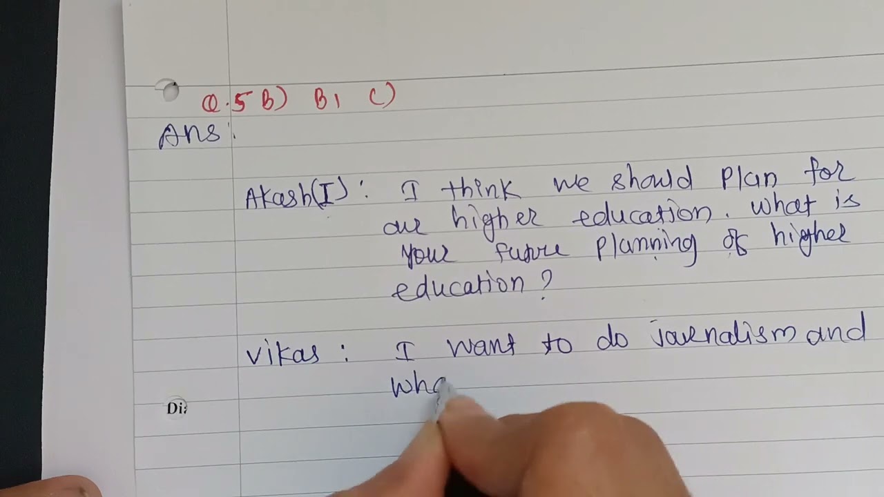 Dialogue Writing in English for Class 10