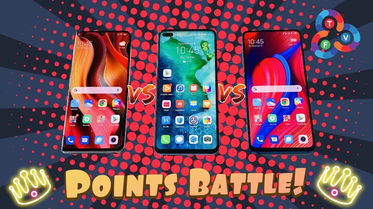 Mi Note 10 Pro vs Honor V30 vs Mi 9T Pro - One Minute Points Battle!