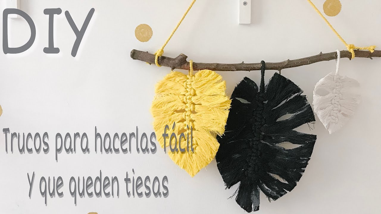 DIY TENDENCIAS DECORACIÓN : como hacer hojas de macramé. Trucos y consejos  / Ad