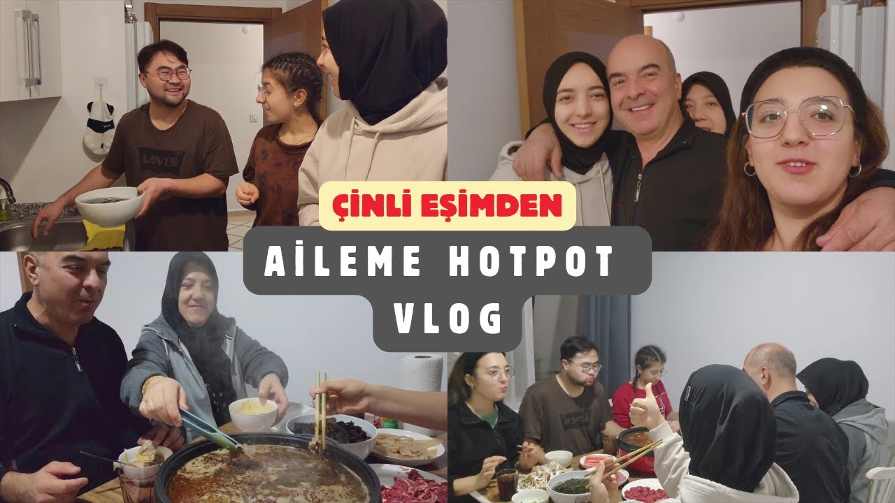 Çinli Eşim Aileme Hotpot Hazırladı! Evde Hotpot Vlog! [Türk-Çin çift vlog]