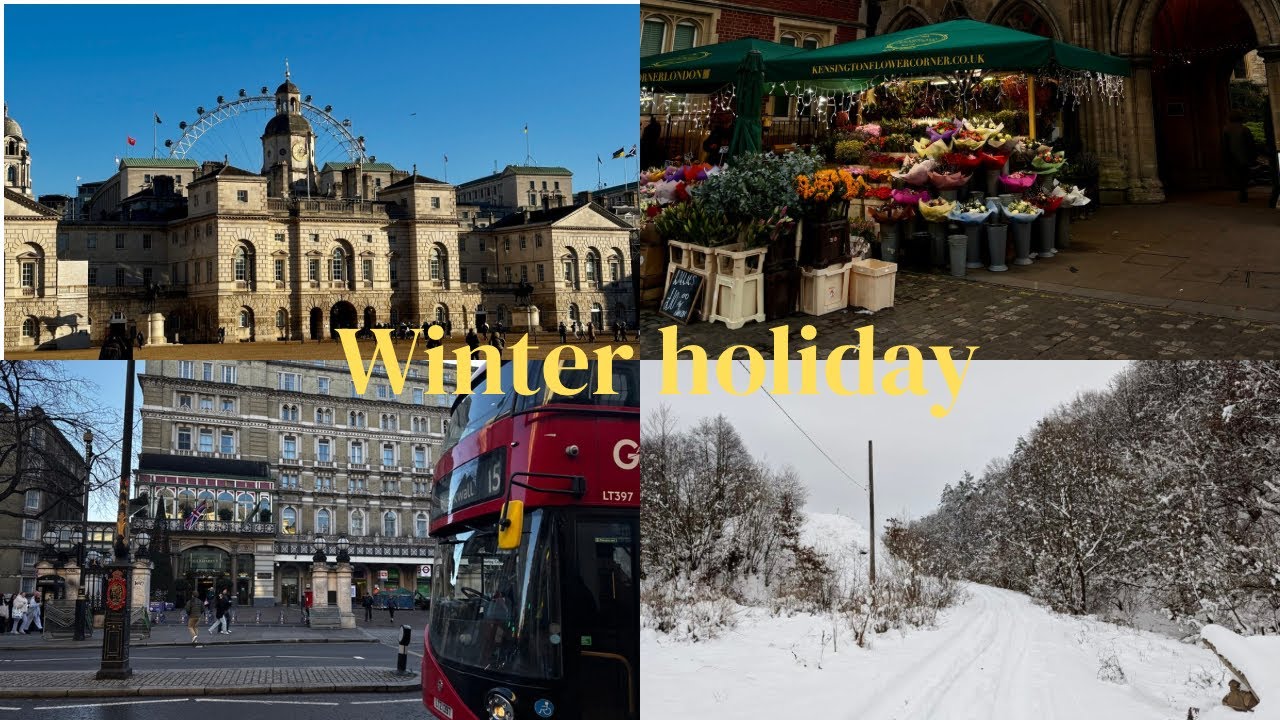 Winter Holiday | London Travel vlog 🌨️☕️
