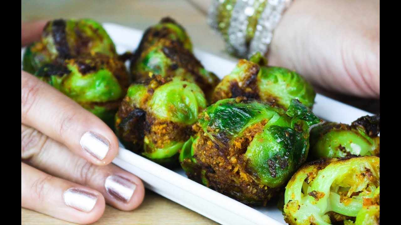 Stuffed brussels sprouts sabzi