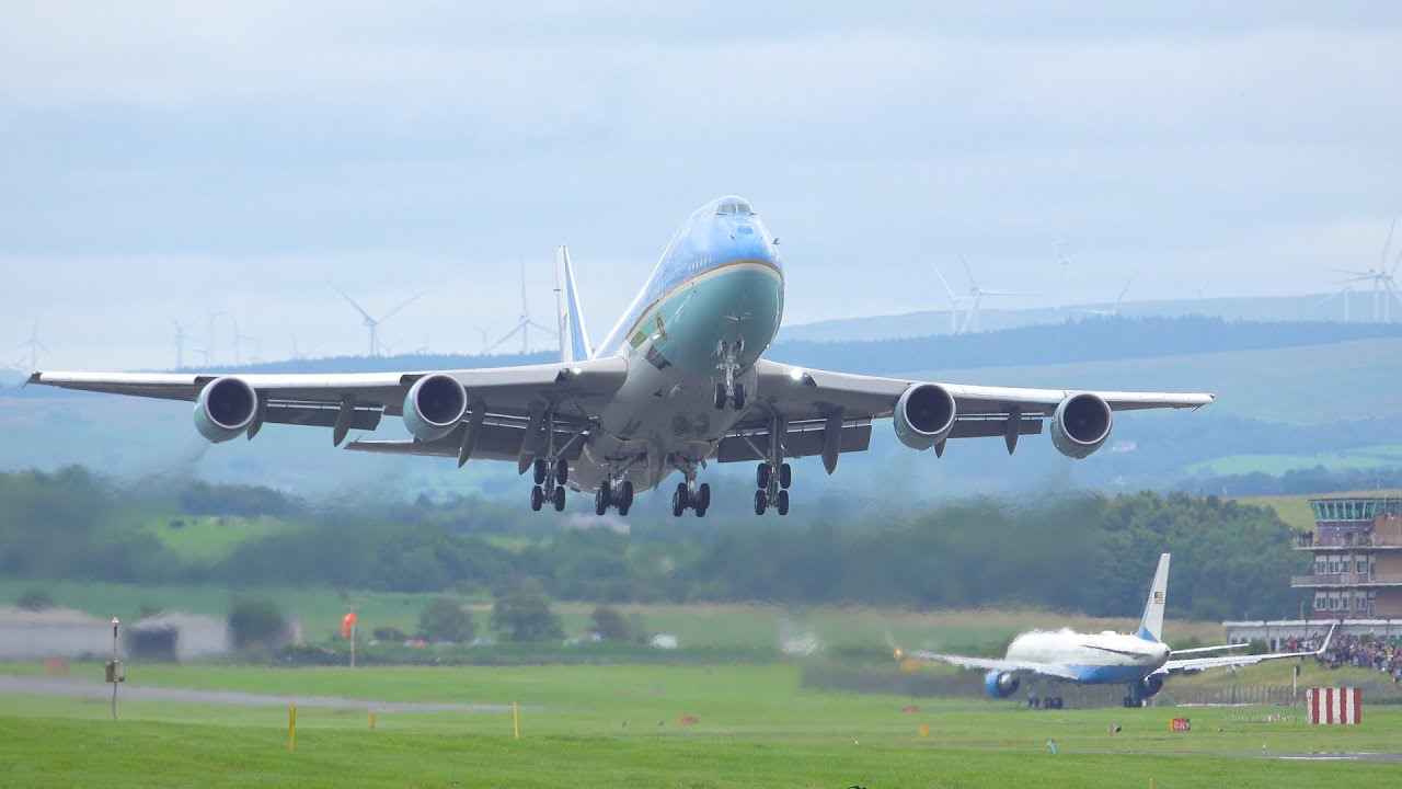 [4K] PRESIDENT DONALD TRUMP Departs Prestwick Airport Onboard AIR FORCE ONE July 2025