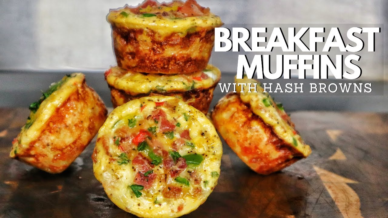 Breakfast Muffins With Hash Browns Egg And Bacon