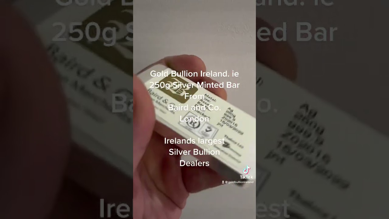 250g Silver Minted Bar. Gold Bullion Ireland #goldbullionireland #silverbar .#invest #ireland
