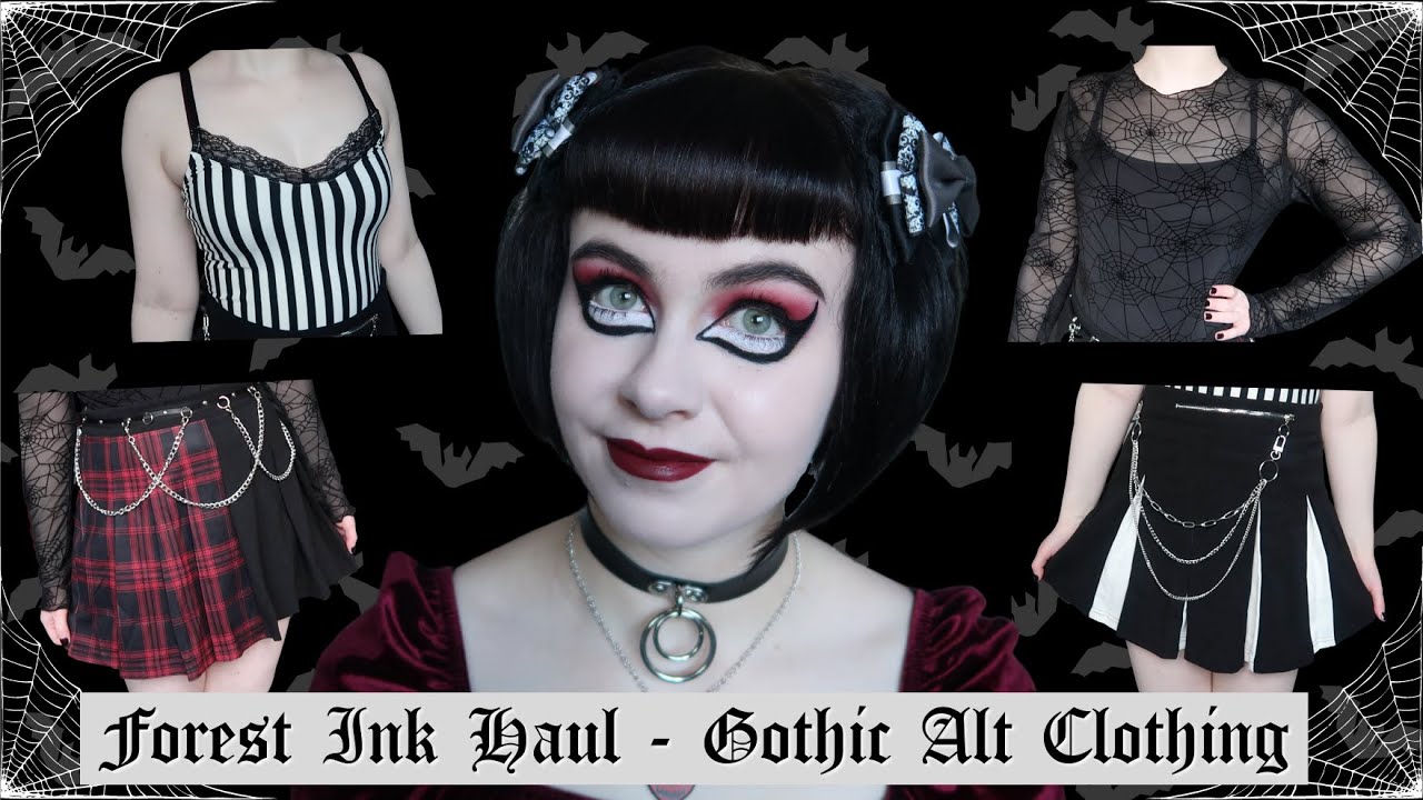 FOREST INK HAUL | GOTHIC ALTERNATIVE CLOTHING | GRUNGE SKIRTS AND STRIPED TOPS |
