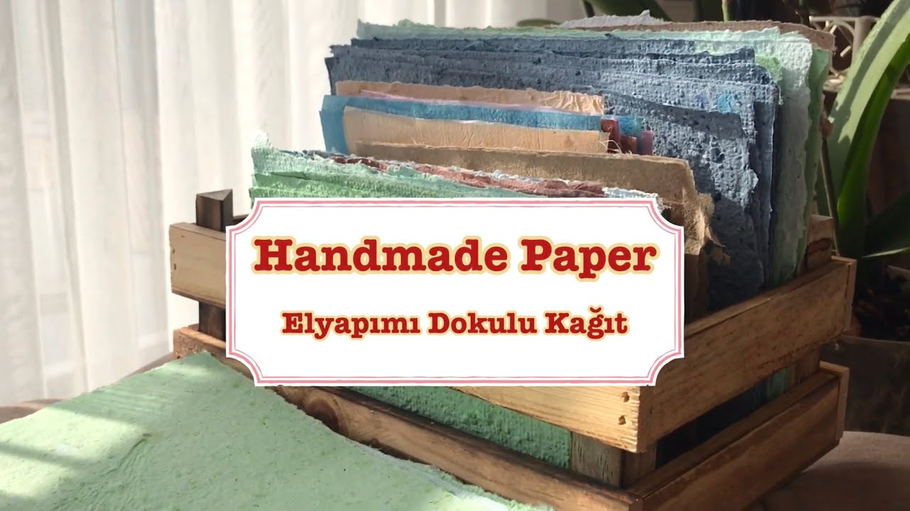 📃 Evdeki Malzemelerle Dokulu Kağıt Yapımı | Handmade Paper