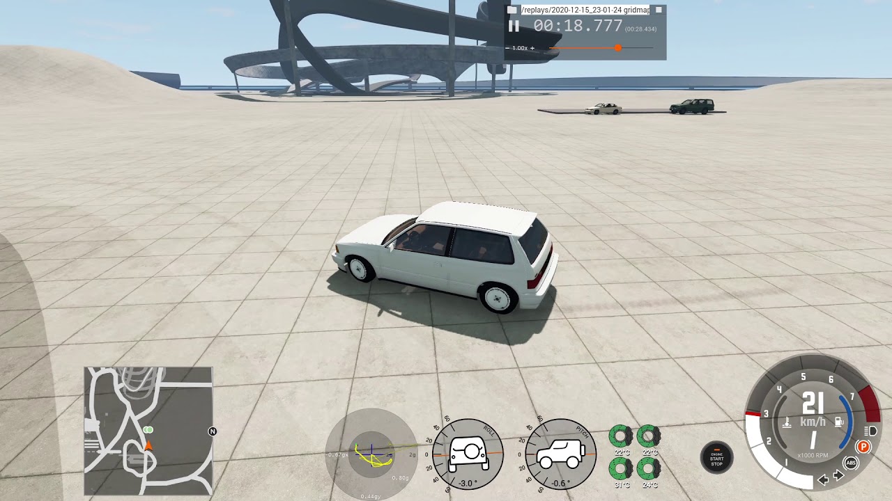 BeamNG - Parallel parking with camber adjustment
