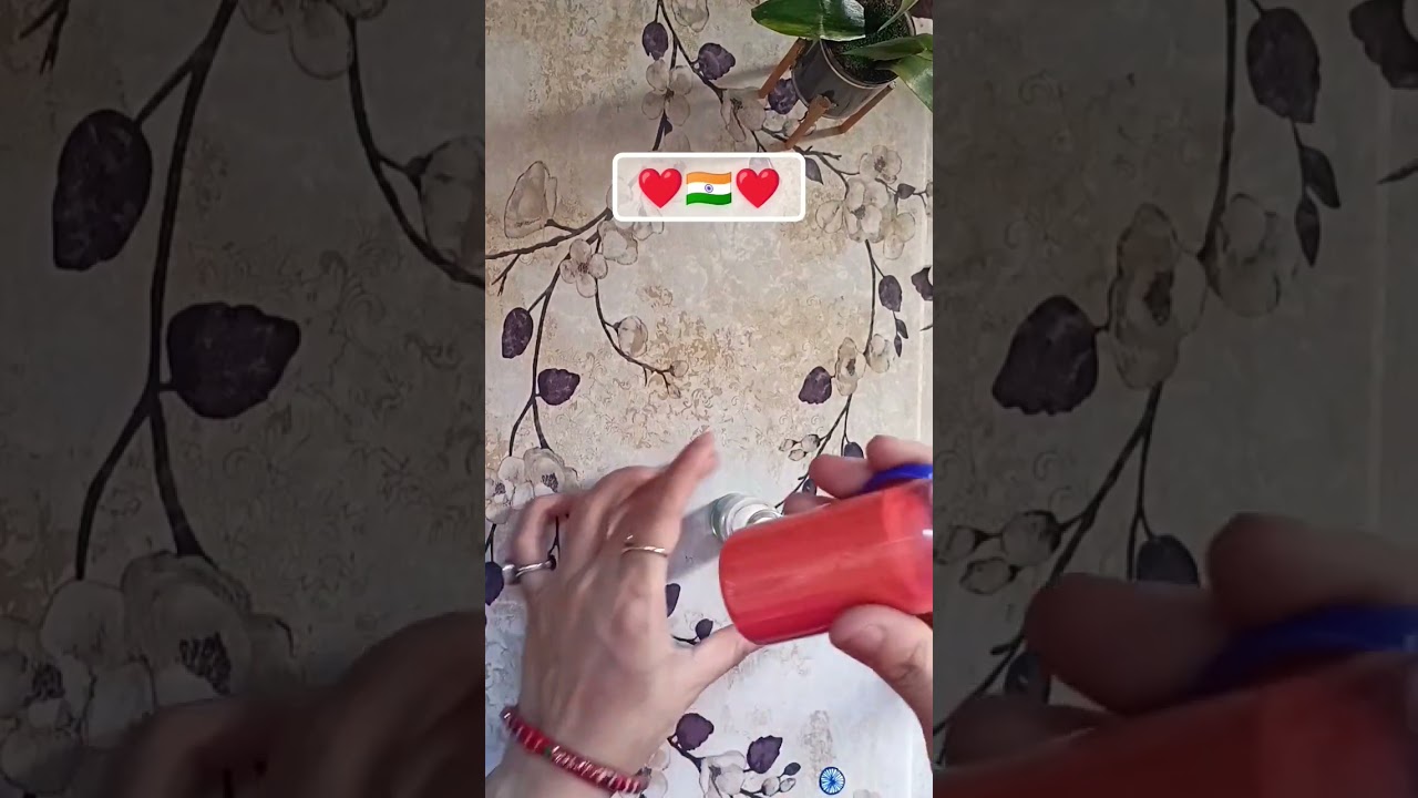 Satisfying flag bottle art ❤️🇮🇳❤️ 