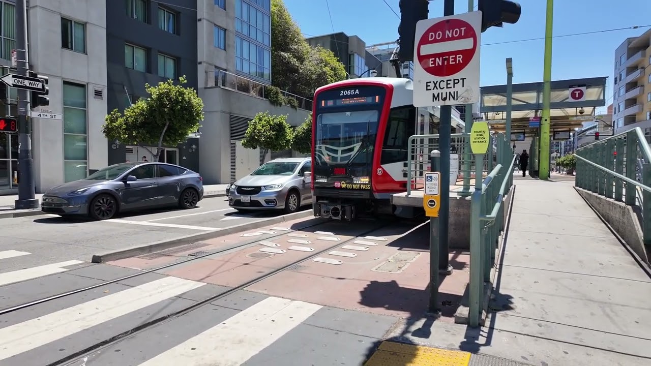 Muni Metro Lightrails in San Francisco, CA, USA (line N and T)