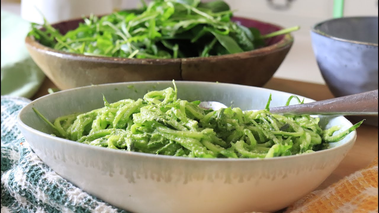 Raw Spaghetti z Wegańskim Pesto !