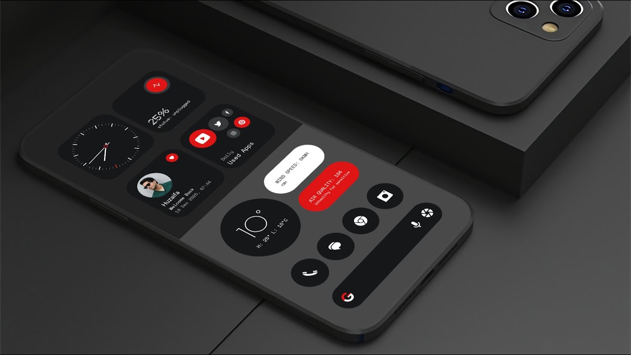 Nothing OS Dark Homescreen | DotShift Widgets | Nova Launcher Setup