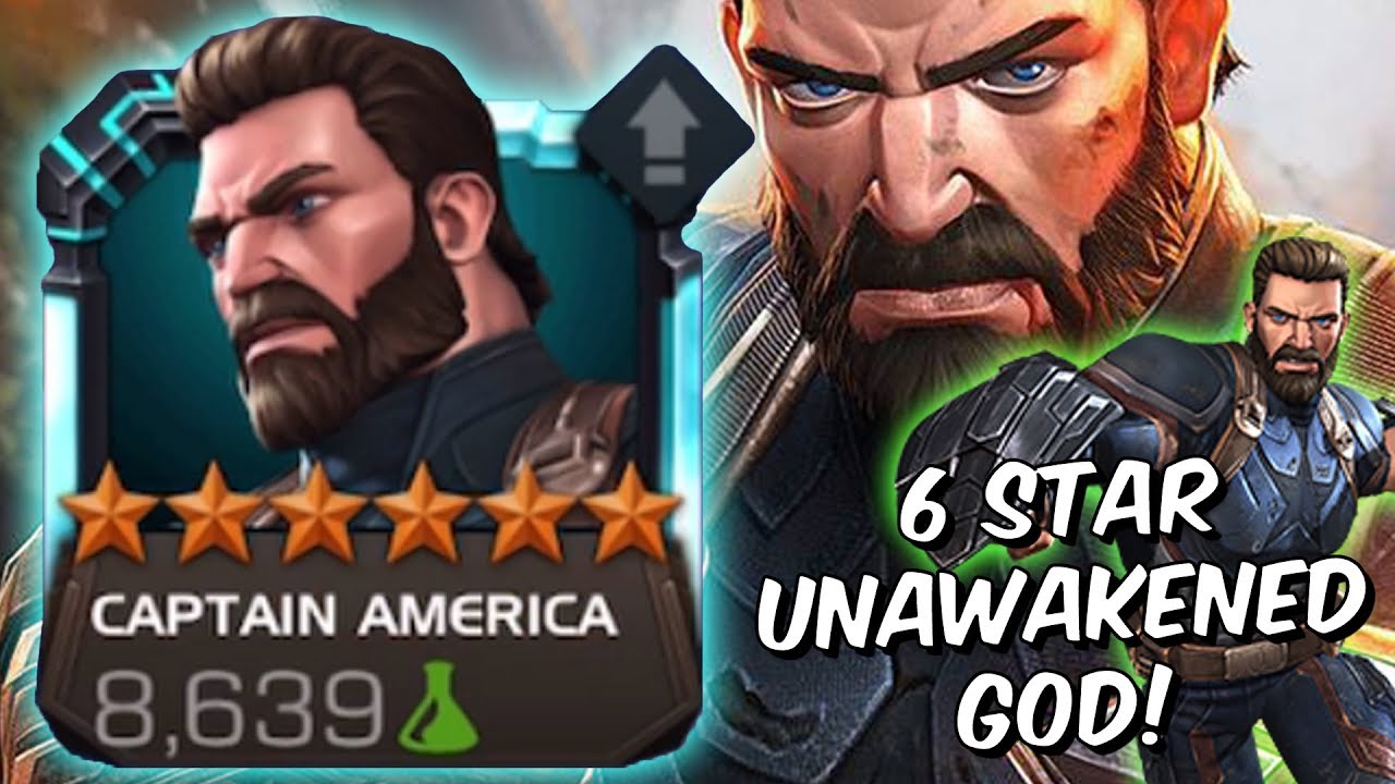 6 Star Captain America Infinity War God Tier Unawakened Gameplay - Marvel Contest of Champions